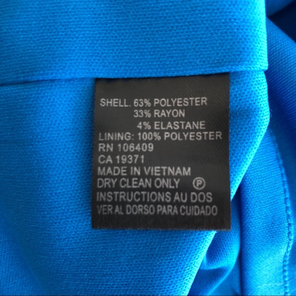 NWT Tahari ASL Stretch Blue Shift Dress Size 6 - Picture 5 of 5